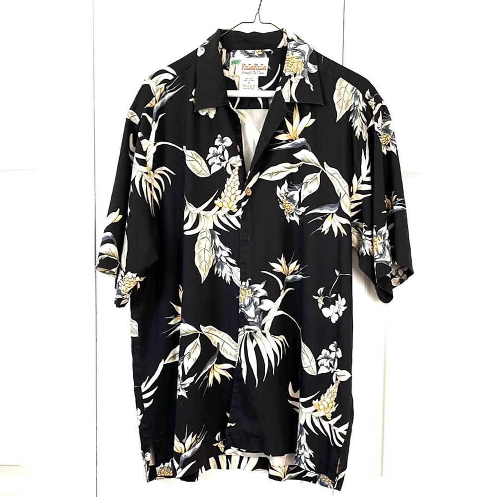Hawaiian Silk Shirt KulaKula sz M